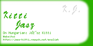 kitti jasz business card